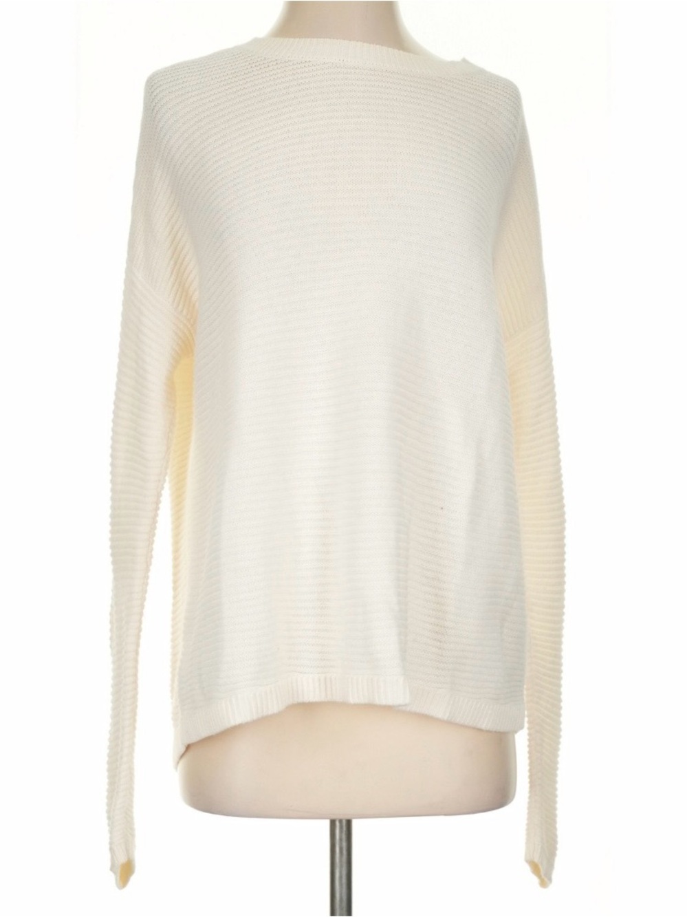 Loft ivory neutral minimalist flowy loose fit oversized natural cotton sweater